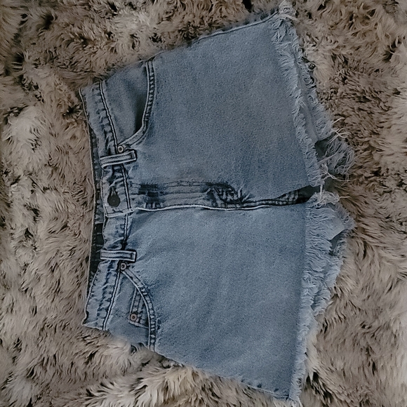 Levi's Pants - High Rise/Waist Vintage Levi 910 Frayed Denim Shorts Sz. 9 Reg. Fit OLD-SKOOL